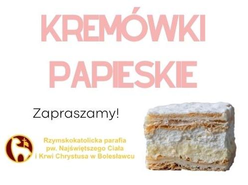 Kremówki już w najbliższą niedzielę